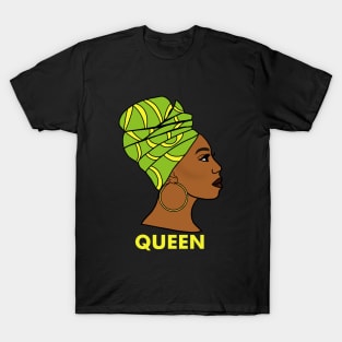 Afro African Queen Black History Melanin T-Shirt